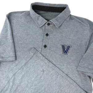 Lululemon Villanova Wildcats Mens Small Polo Shirt Heathered Blue Gray Athletic